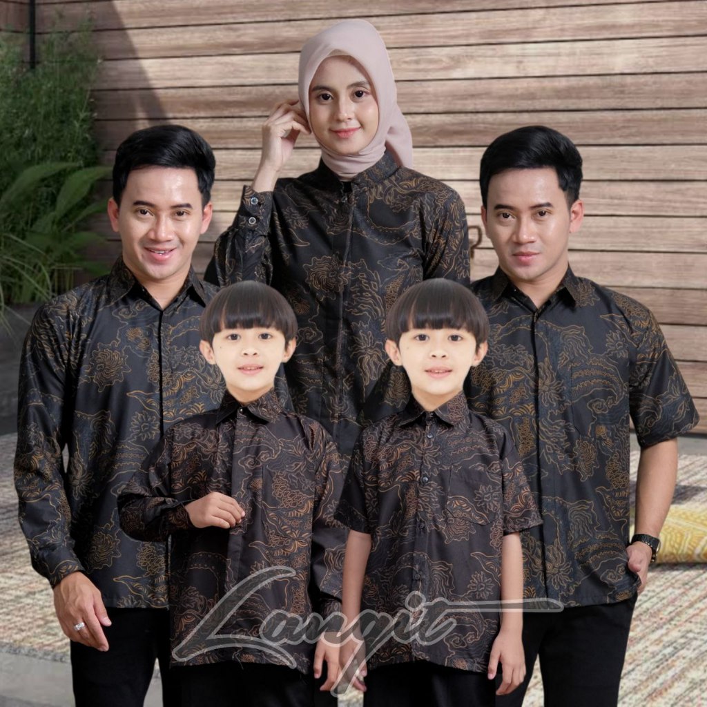 TERBARU BATIK Couple keluarga sweet || couple batik ayah ibu tunik dan Batik anak laki laki modern
