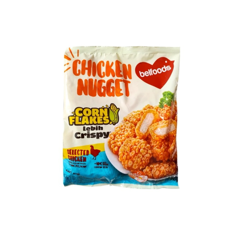 

Belfoods Chicken Nugget Corn Flake 120 Gram Crispy dan Renyah