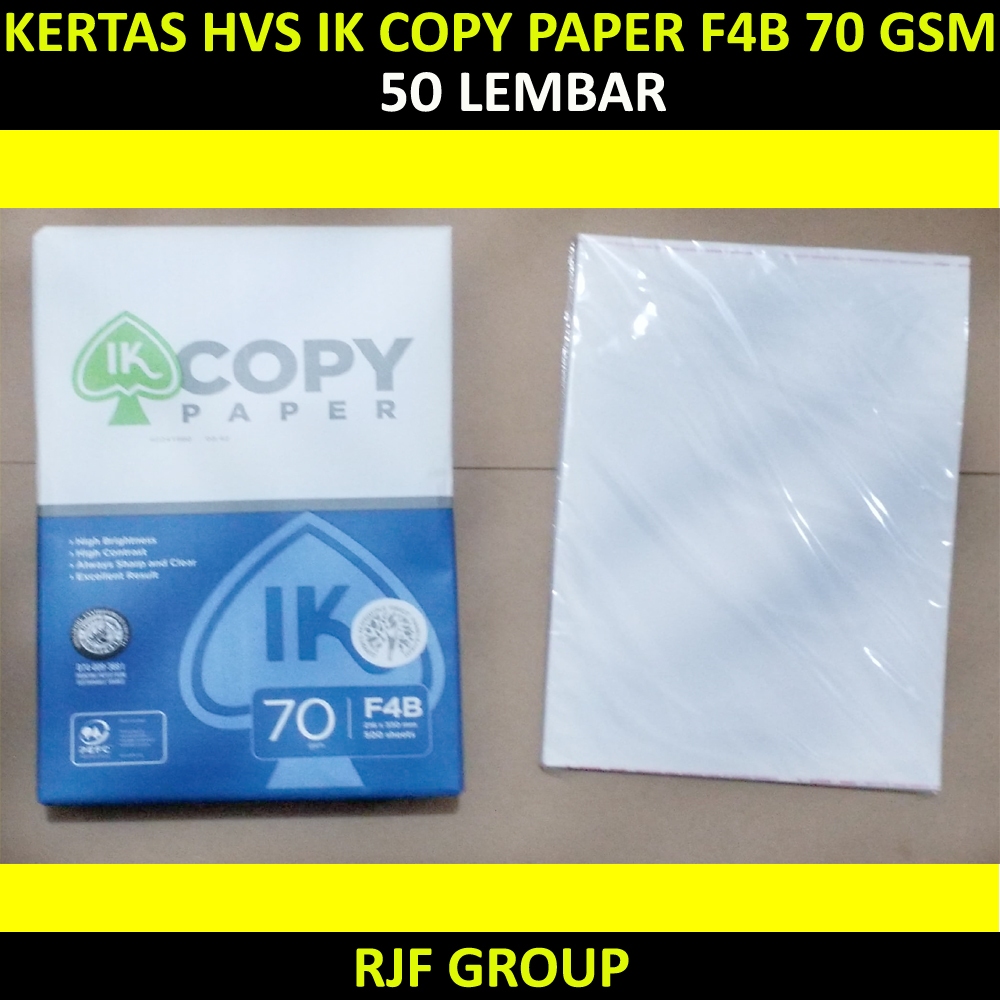 

IK COPY PAPER F4B 70 GSM 50 LEMBAR