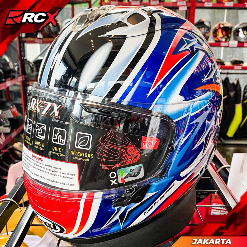 Helm Second Scnd 2nd ARAI RX7X Nakano Red 2003 Size M