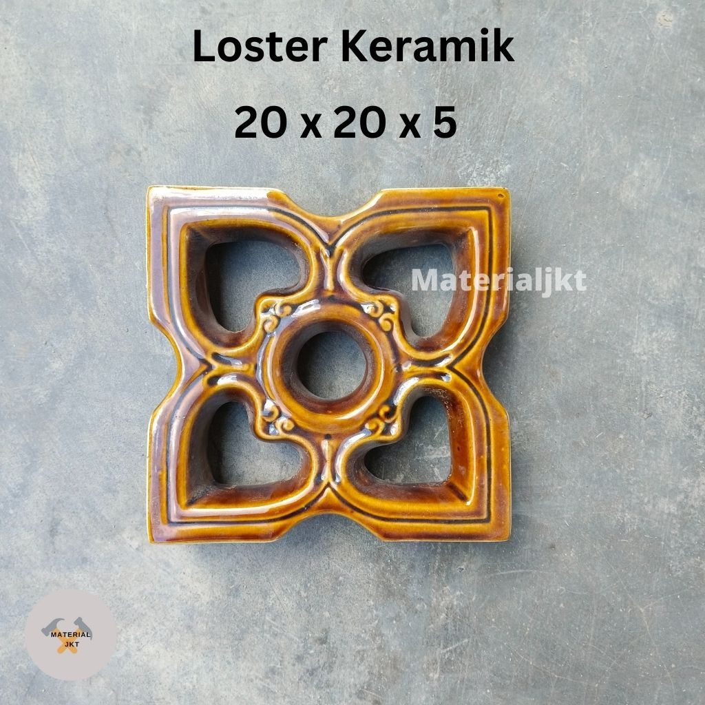 Loster Keramik coklat Roster Bunga Lubang angin Jalusi Ventilasi Murah Anti Lumut