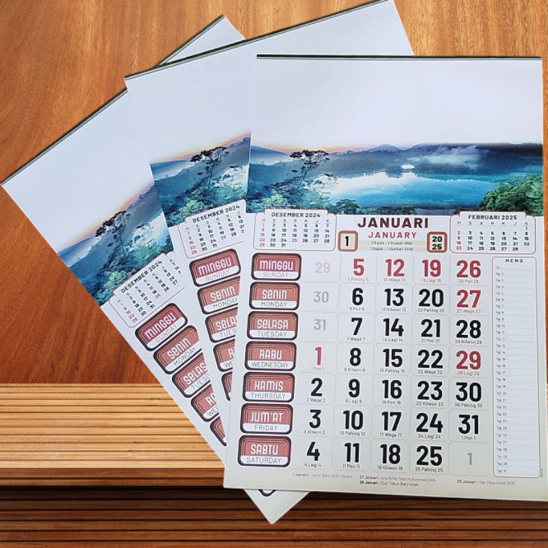 

Kalender Kerja Medium Warna 12 Lembar Tahun 2025