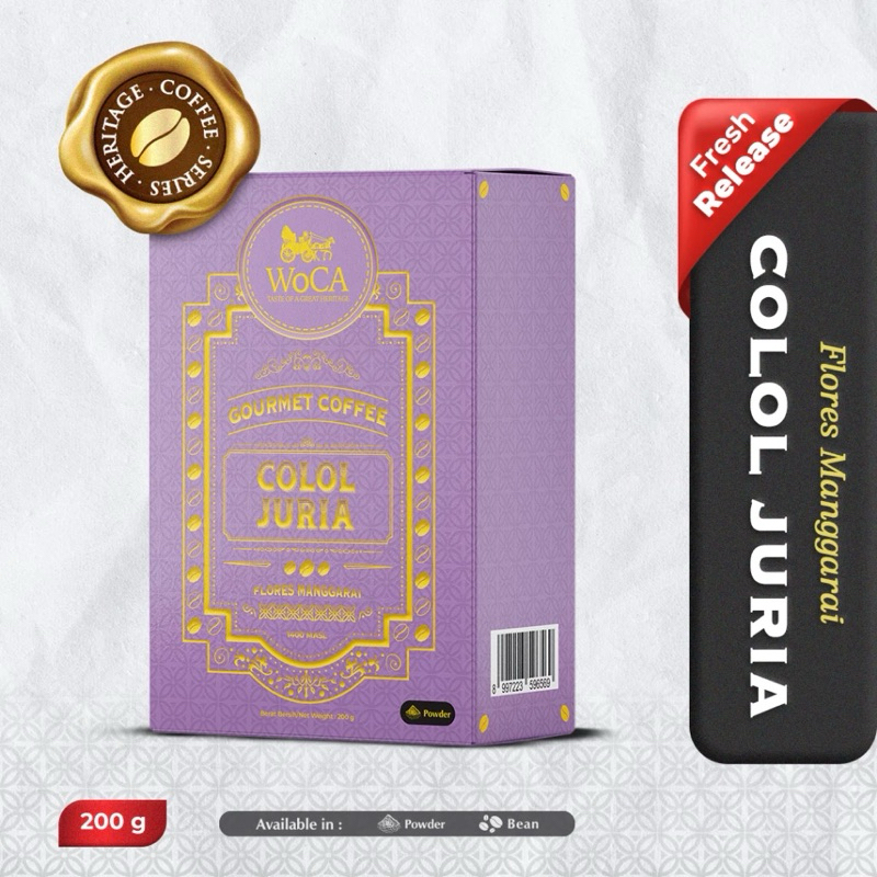 

WoCA Heritage Coffee Flores Manggarai Colol Juria 200g - Biji