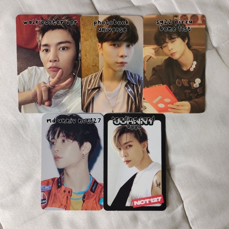 [ready stock] photocard official nct 127 johnny walk poster ver photobook universe sg22 pizza bene 1