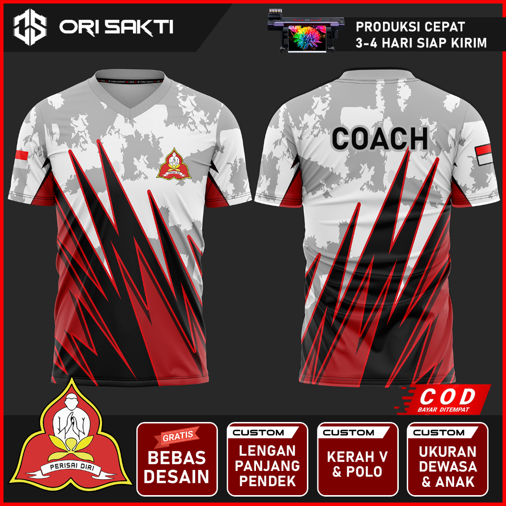 jersey pelatih silat perisai diri custom anak dan dewasa