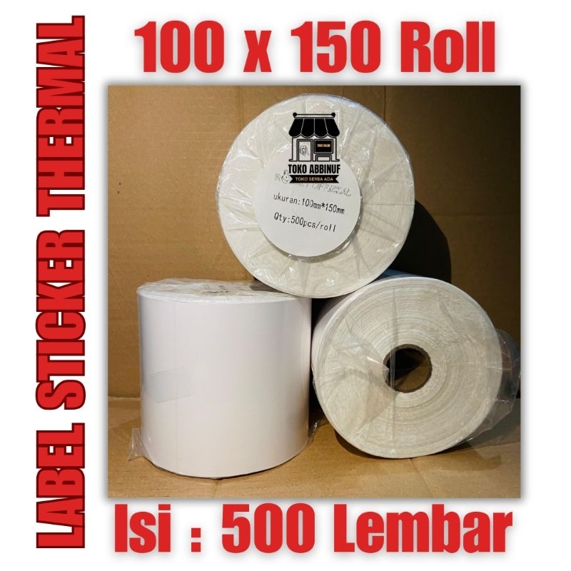 

LABEL STICKER THERMAL 100 X 150 mm ISI 500 LEMBAR ROLL