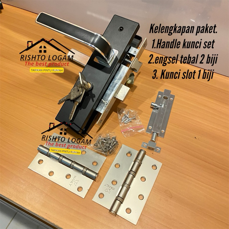 kunci Set Handle Pintu Rumah Kunci Pintu Rumah Hitam Mewah Tanggung Tarikan Pintu Minimalis Gagang P