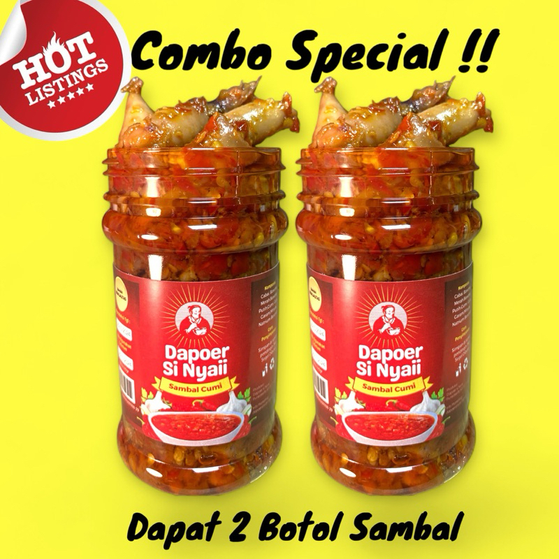 

Paket Combo 2 botol Sambal Dapoer si Nyaii - 130gr Bebas Pilih Varian
