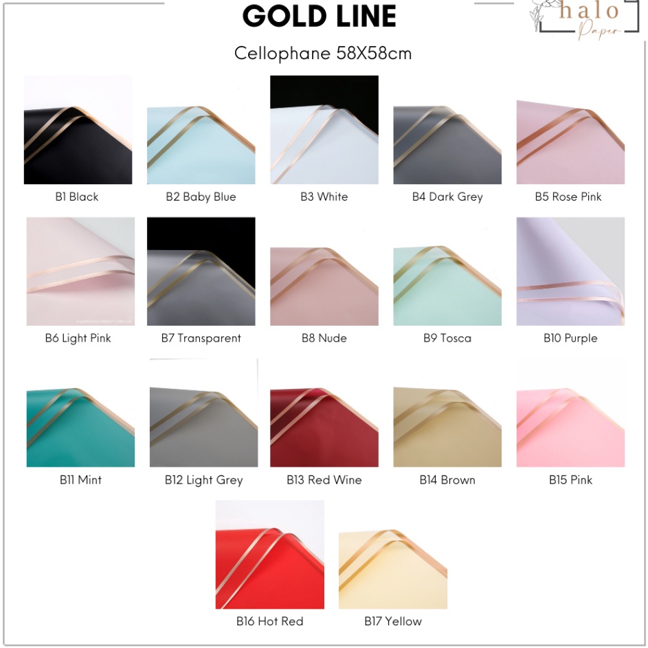 

Hadir Terkeren 2 LEMBAR GOLD LINE KERTAS CELLOPHANE CELLOPHANE PAPER GOLD LINE