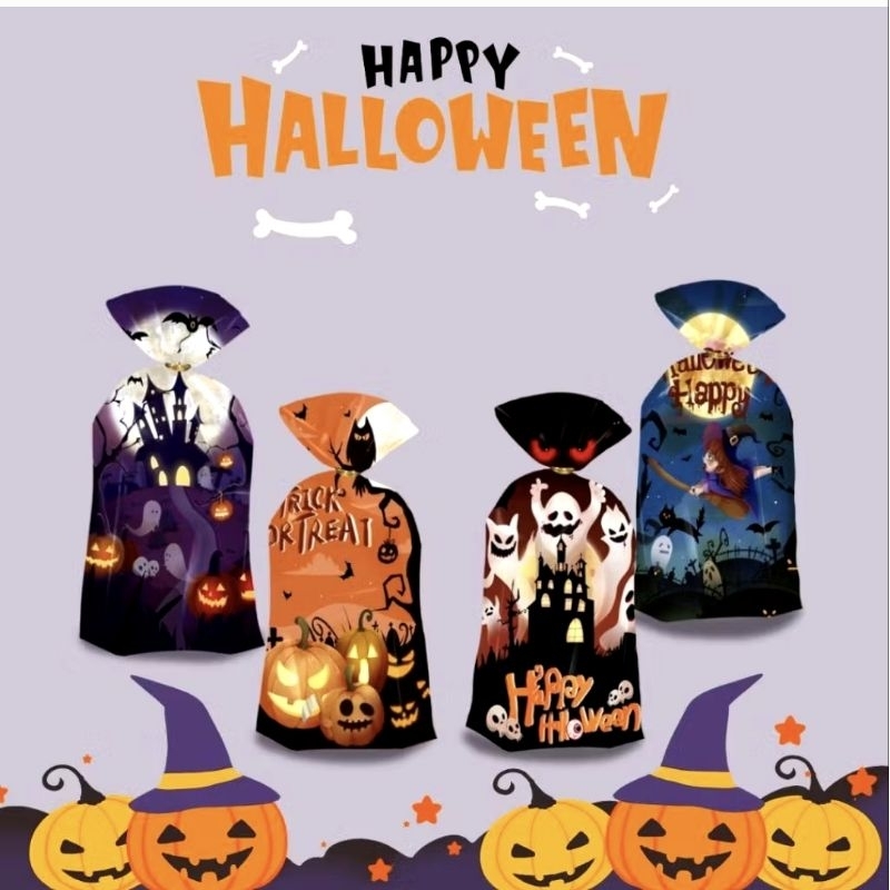

Plastik kantong goodie bag halloween candy (perpack)