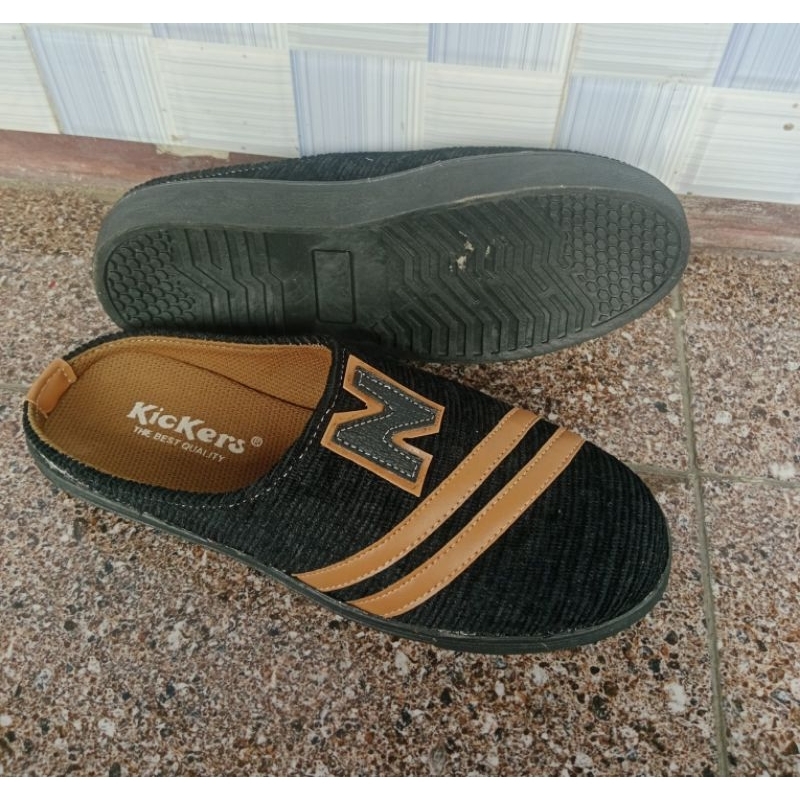 sandal rajut strip N model terbaru sol terbaru