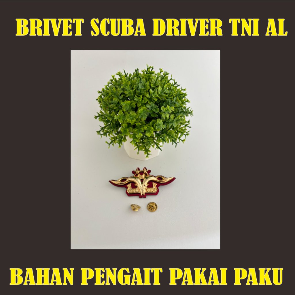 aulia_atribut brevet wing pin pdh scuba diver akip bintang 2 dasar mika mirror