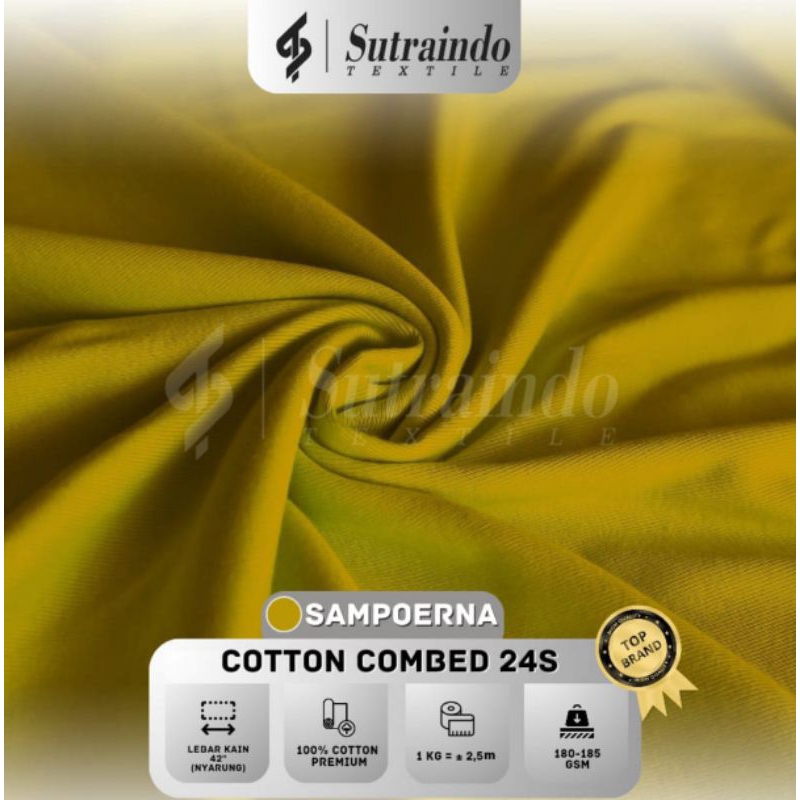 KAIN COTTON COMBED 24S (SAMPOERNA) PER 0.5 KG