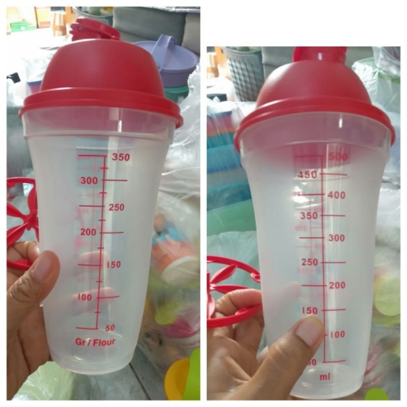 quick shaker Gelas takar Tupperware katalog 100k