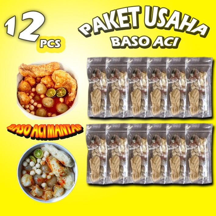 

Paker Reseller Murah Baso Aci Isi 12pcs Super Lengkap