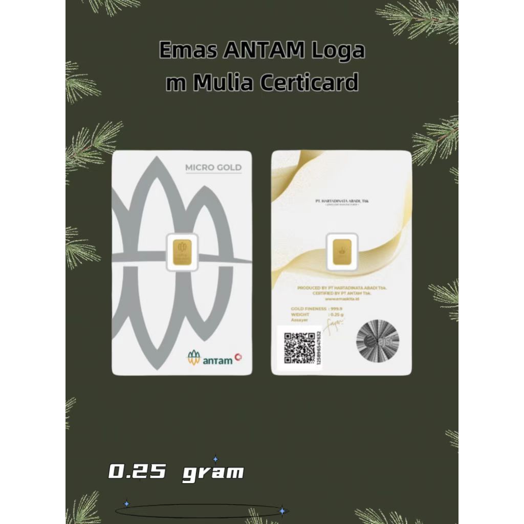 Gold Logam Mulia Antam Press ( LM ) 0.25GR 0.25Gram stok