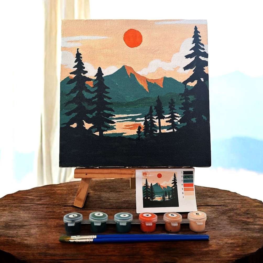 

KODE P14U DIY Paint By Number Kit 1 Set Canvas Board Number