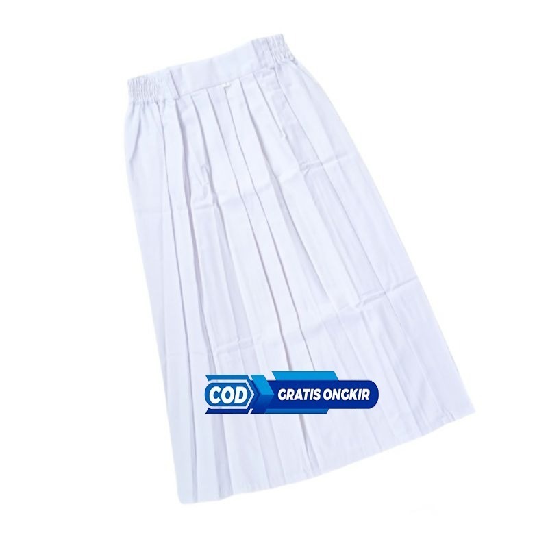 NEW ROK REMPEL PUTIH PANJANG SERAGAM SEKOLAH BAWAHAN ANAK PEREMPUAN SD