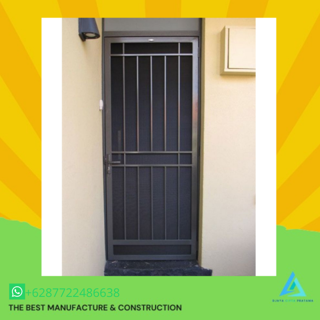 Pintu Tralis Besi Minimalis Vertical Singel