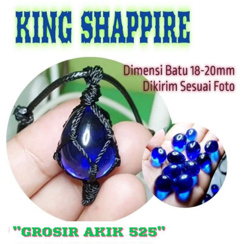 kalung king safir / kalung lipan biru telur / batu akik blue cyclop papua /