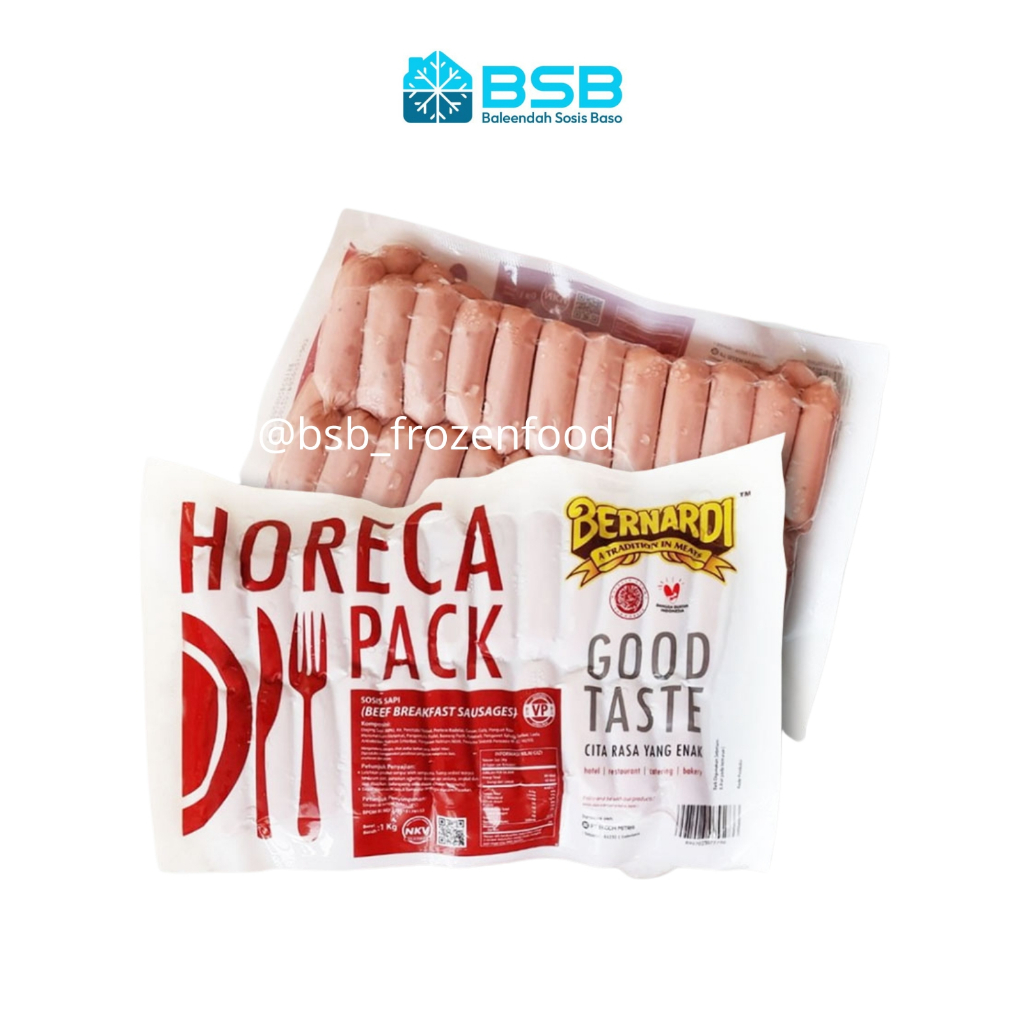 

BERNARDI Horeca Pack Sosis Sapi Bernardi Beef Sausage 500 gr / 1 kg Siap Masak