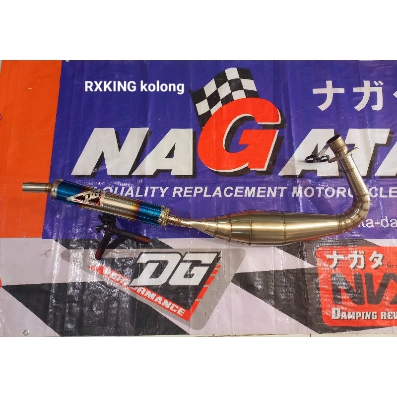KNALPOT 2TAK YAMAHA RXKING KOLONG STAINLESS DG PERFORMANCE ORIGINAL