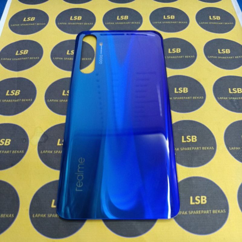 BACKGLASS REALME XT BLUE  ORIGINAL BEKAS
