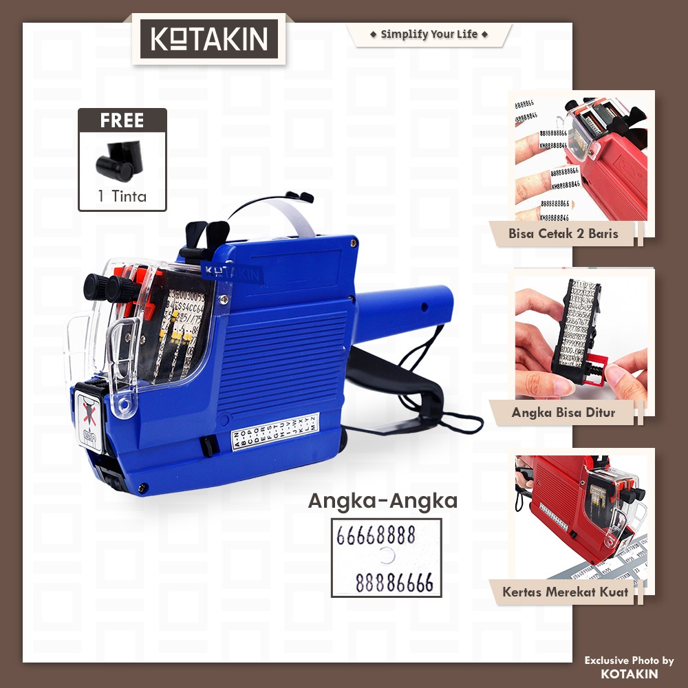 

Alat Label Harga 2 Baris Angka-Angka Mesin Cetak Stiker Tipe 6600 Jualan Price Labeller