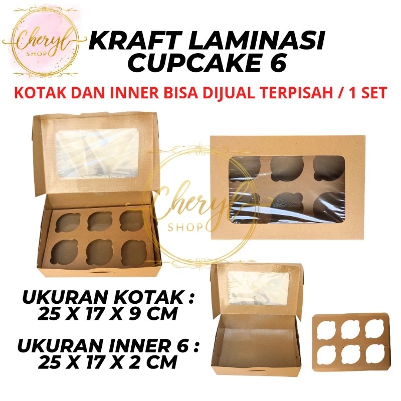 

(10 PCS) KRAFT WINDOW LAMINASI CUPCAKE ISI 6 LUBANG 1 SET ATAU BISA DIJUAL TERPISAH