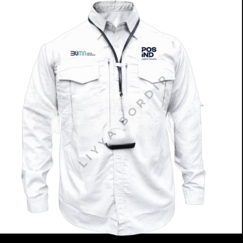 Kemeja Tactical Bordir Pos Indonesia Kemeja Pos Indonesia Baju Pos Indonesia