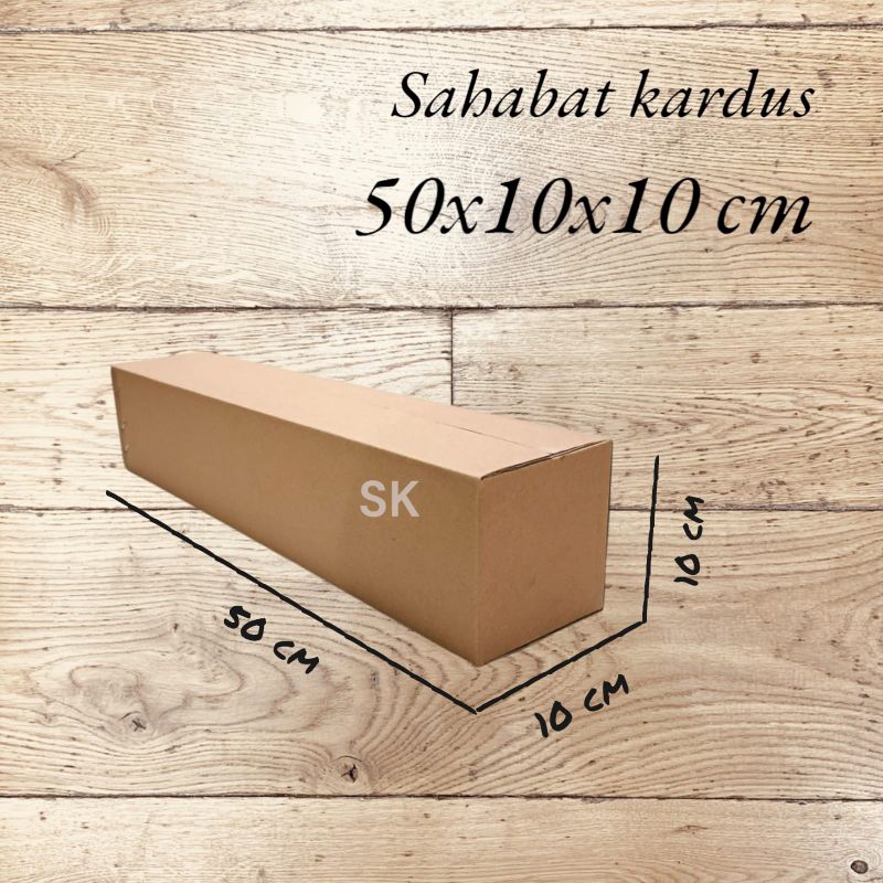 

kardus box Ukuran 50x10x10 cm single wall polos