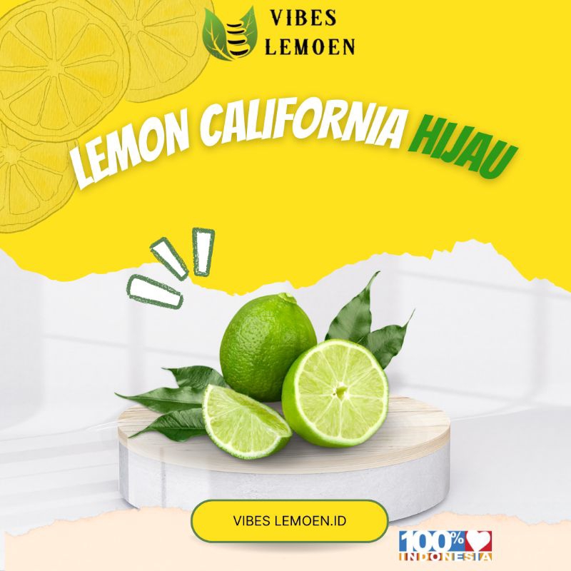 JERUK LEMON CALIFORNIA HIJAU 10KG By VIBES LEMOEN ID