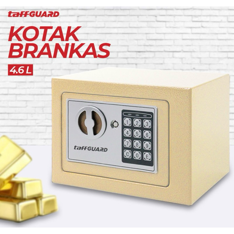 Taff Taffguard Brankas Mini Electric Password Safe Deposit Box 4.6L - 17E /Berangkas Uang / Berangka