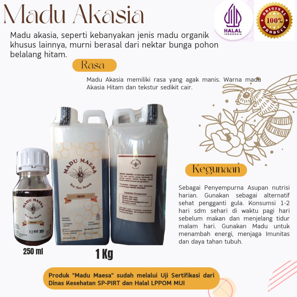 

Madu Maesa Akasia 1 Kg Halal