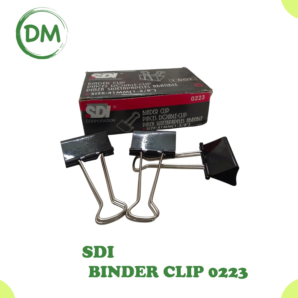 

DM- Binder Clip SDI No 0223 1 5/8inch Metal Klip Penjepit Hitam 1 Pack