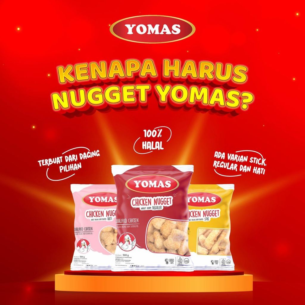 

Yomas chicken nugget reguler 500gr Naget Ayam Halal