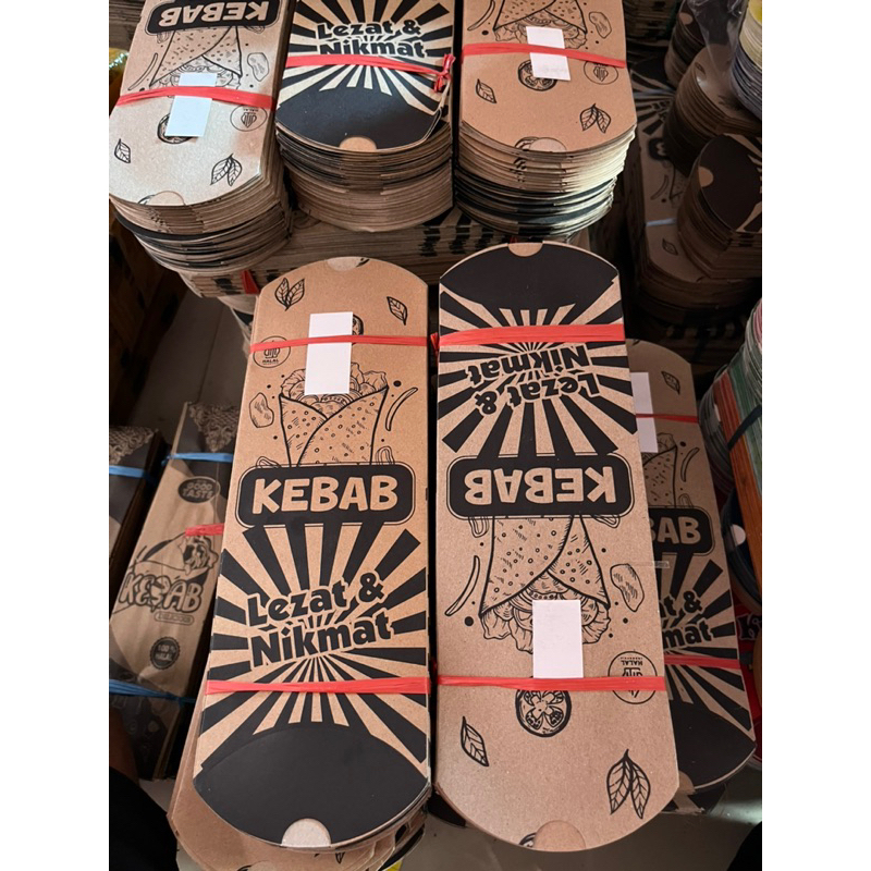 

100 pcs kertas kebab tarik an/kemasan kebab/bungkus kebab