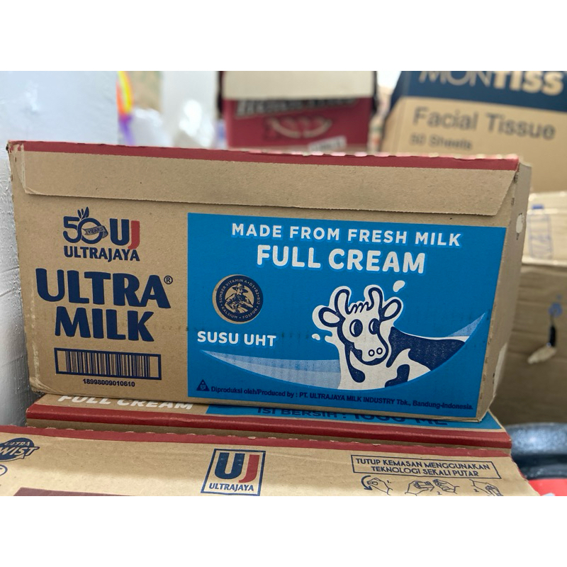 

susu full cream 1 carton isi 12 pc kemasan 1L