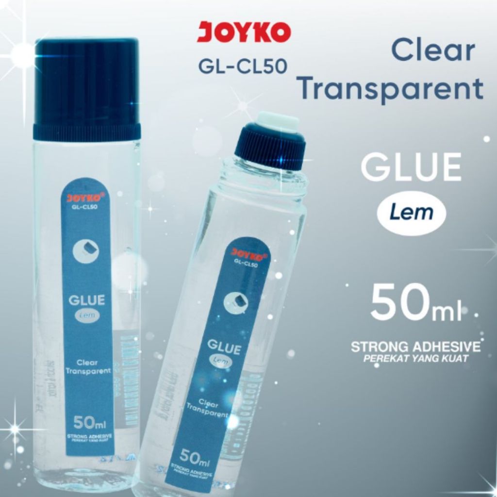 

Liquid Glue / Lem Kertas / Lem Cair Clear Transparent 50ml Joyko GL-CL50