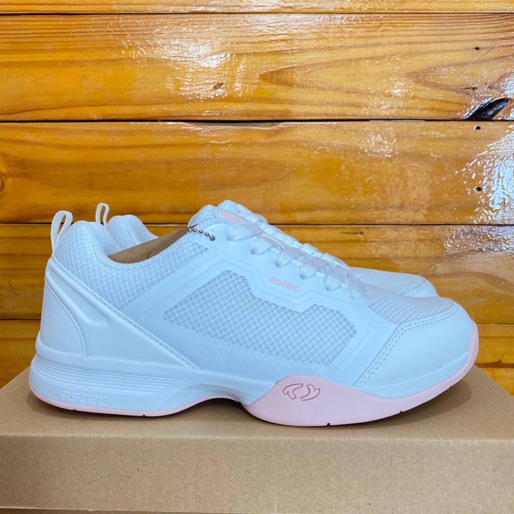 SEPATU ASTEC BADMINTON ASTEC JOJO BADMINTON WANITA WOMEN WHITE PINK BULU TANGKIS COD ORIGINAL OLAHRA