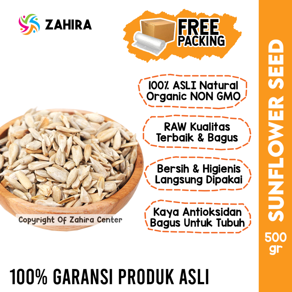 

SUNFLOWER SEED 500GR Kuaci Biji Bunga Matahari RAW Kualitas Premium Bagus Untuk Sarapan Muesli Trail