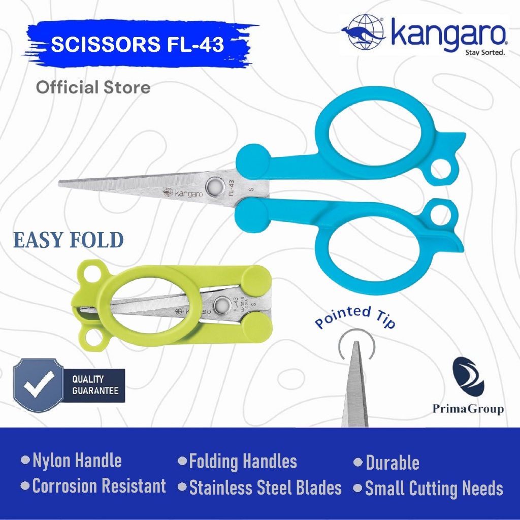 

Gunting Lipat FL-43 / Scissors Mini FL 43 / Gunting Lipat / Gunting Kecil / Gunting Anak/ Gunting Kertas 4 inch