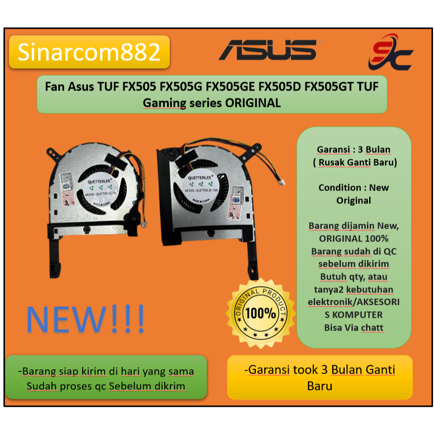 Fan Asus TUF FX505 FX505G FX505GE FX505D FX505GT TUF Gaming series ORIGINAL
