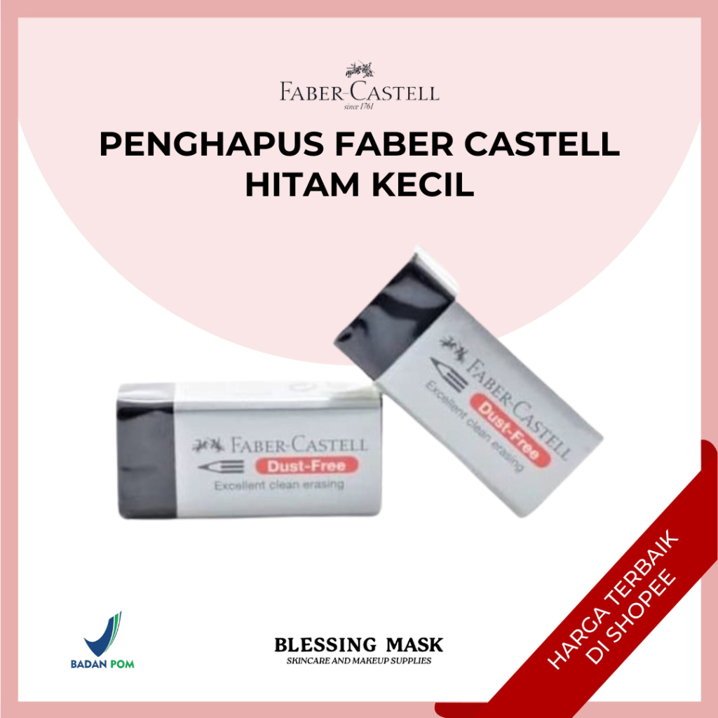 FABER CASTELL Penghapus Faber Castell Hitam Kecil / 1 pcs | ATK Blessingmask