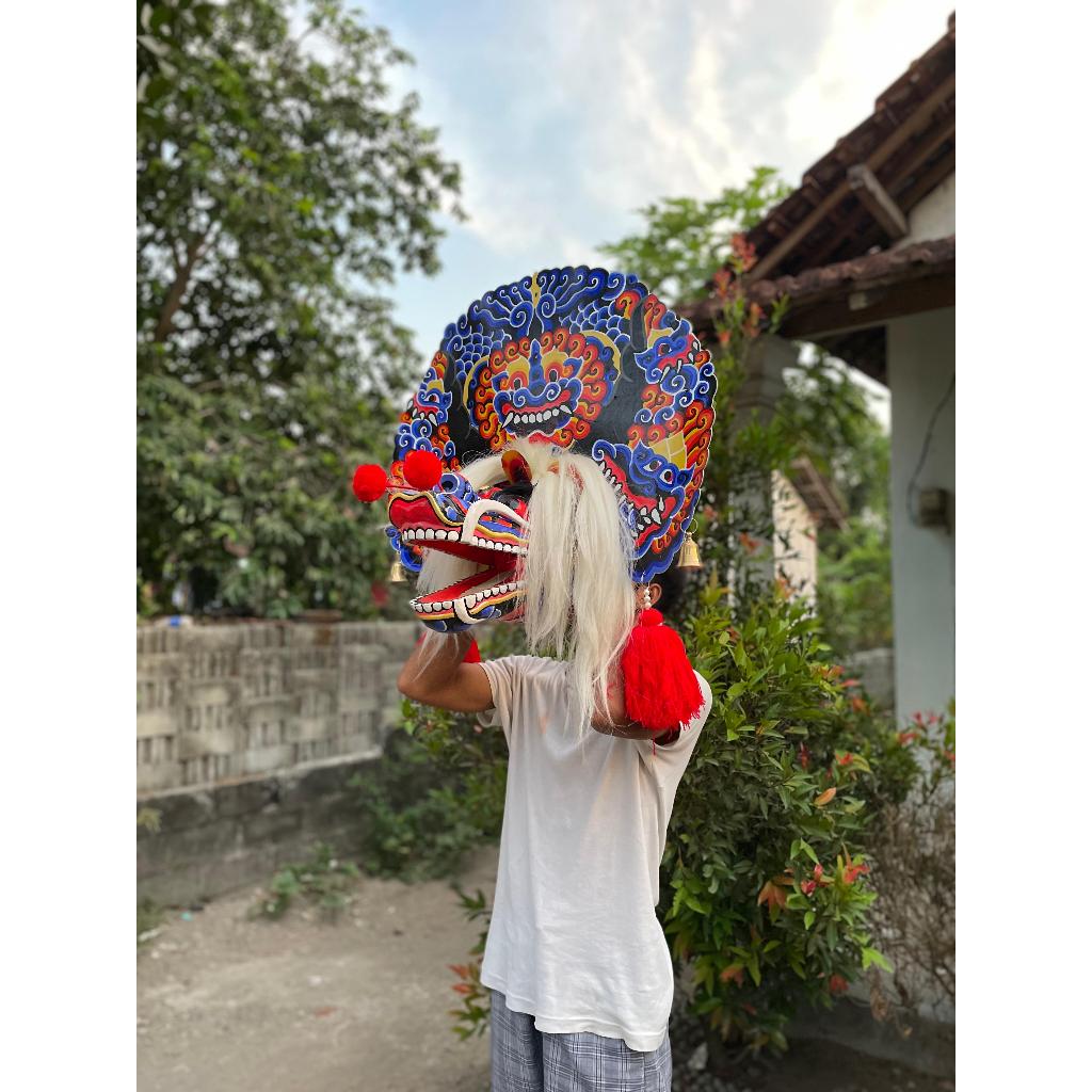 barongan telon biru dewasa 20/21cm lengkap kemul kain panjang