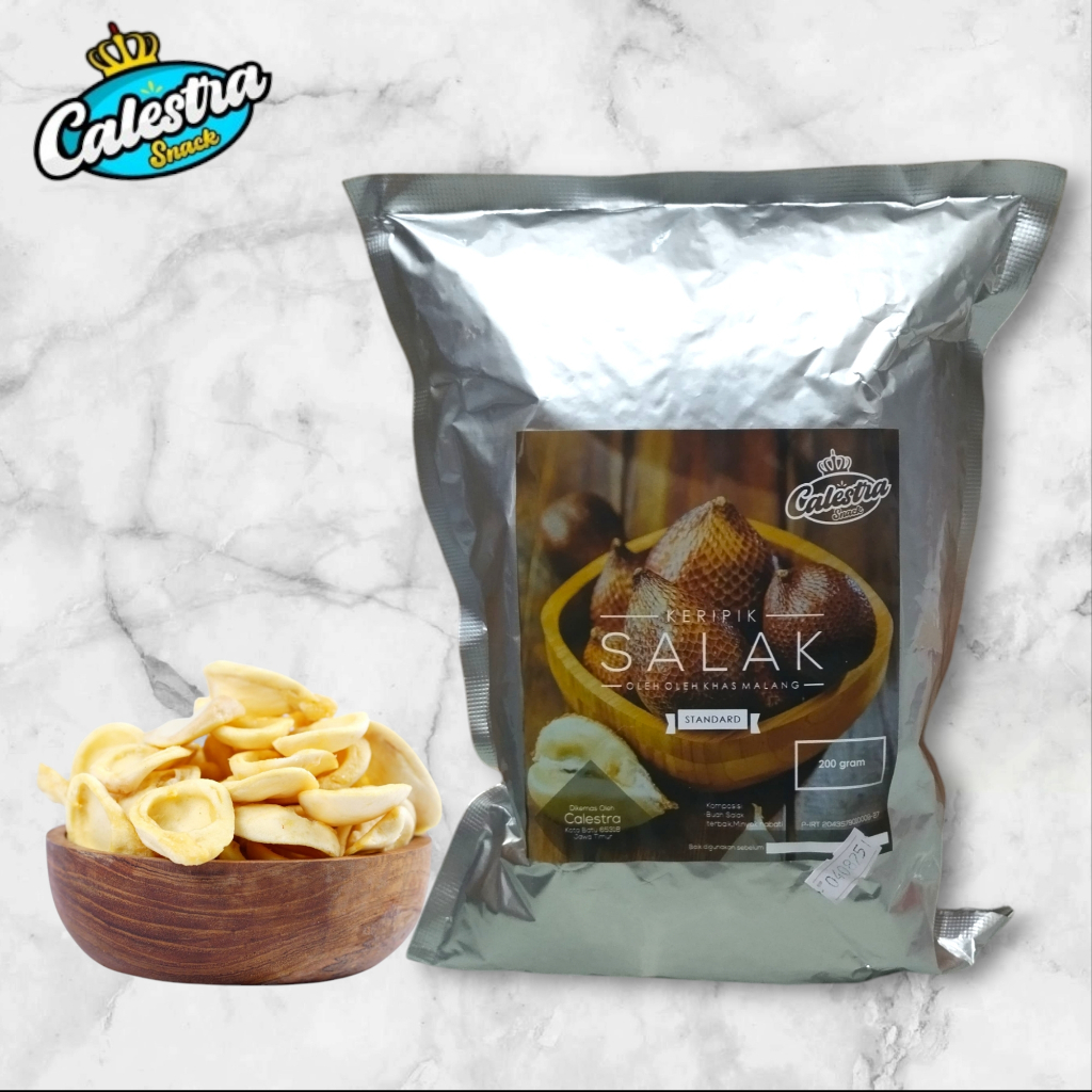 

Keripik Salak Standar Calestra Snack 200GR - Kriuk Unik yang Bikin Nagih