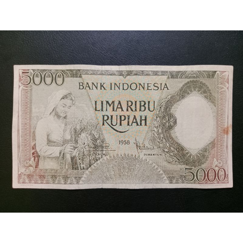 Uang Kuno 5000 Rupiah Seri Pekerja Tahun 1958 (Bekas)