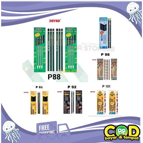 

Pensil Joyko 2B Terlengkap (1 Box isi 12pcs)