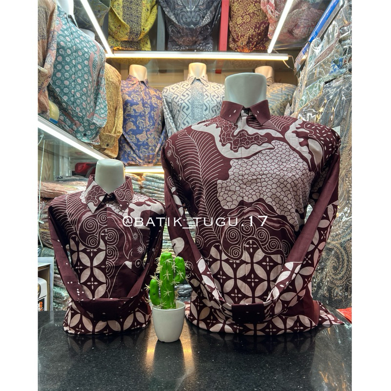 kemeja batik bapak anak,,atasan batik couple,,batik katun solo premium