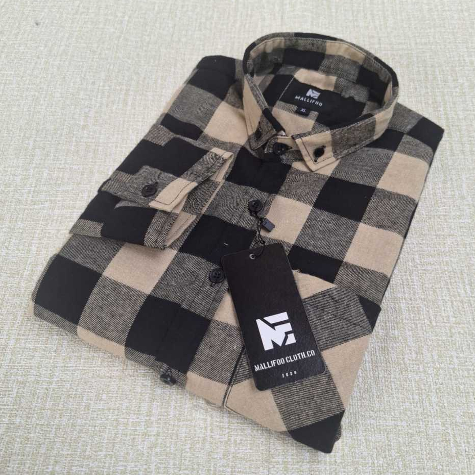 Kemeja Pria Lengan Panjang Premium Baju Kemeja Flanel Cowok Cewek Distro Motif Kotak / Hem Cowo Keki